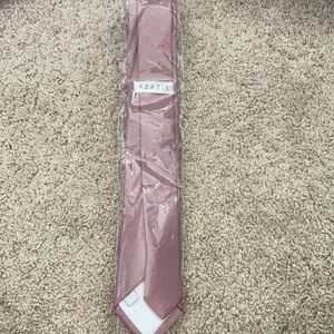 Azazie satin skinny tie vintage mauve NWT